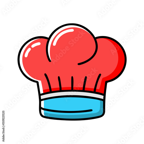 Chef hat, symbol of cooking and culinary arts.