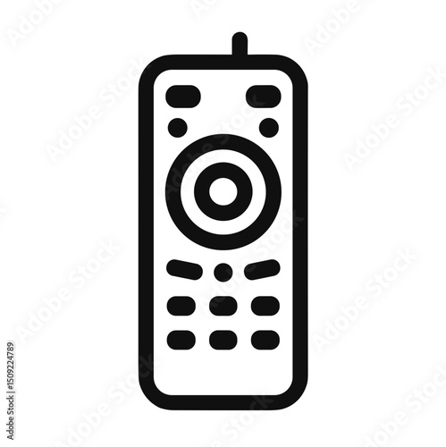 Vector remote control image on transparent background for electronics concept
