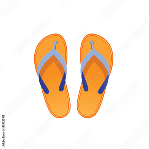 Orange flip flops summer beach vacation sandals