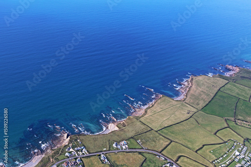 Aerial view of the coast of North Devon	
