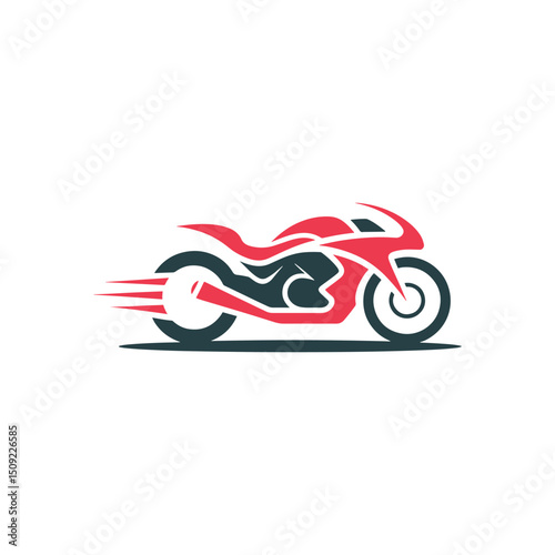 Unique motorcycle logo Modern and minimalist vector and abstract logo