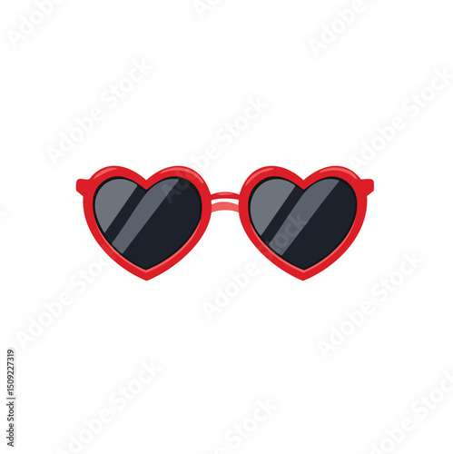 Red heart shaped sunglasses summer fashion accessory