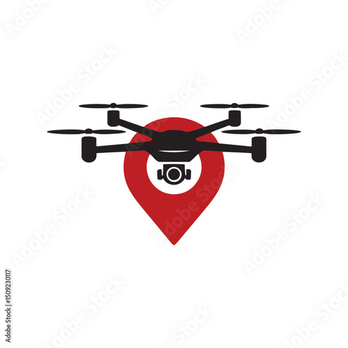 Unique drone logo Modern and minimalist vector and abstract logo