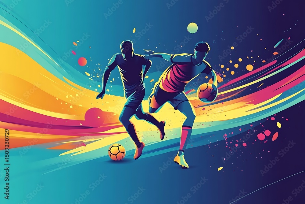 Vibrant and Energetic Sports Background with Flow Design Vibrant and Energetic Sports Background with Flow Design