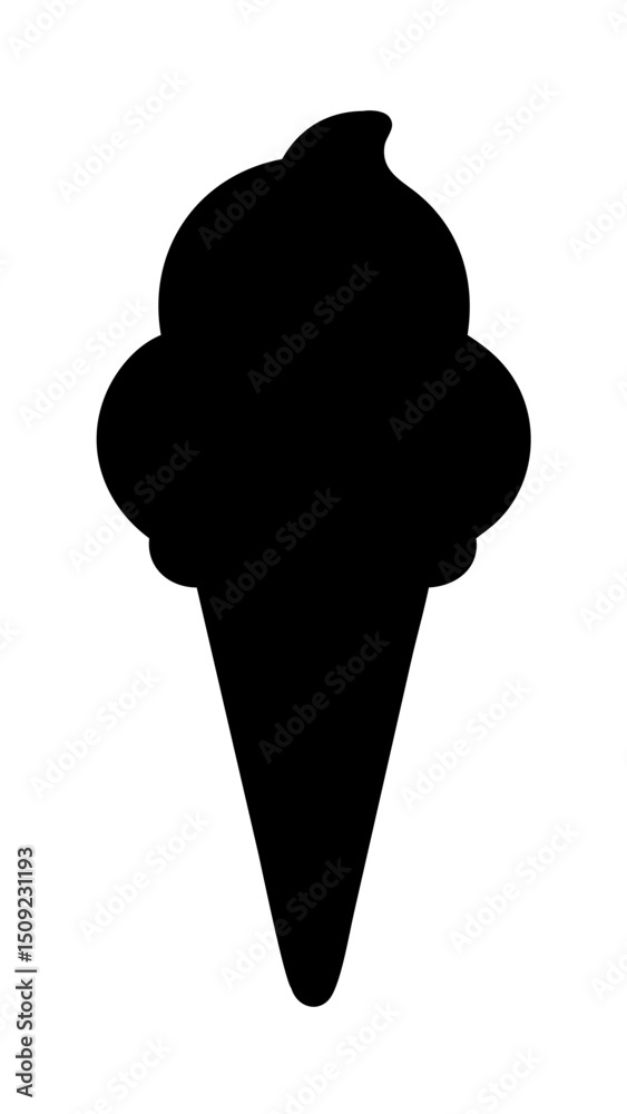 Sorvete silhueta PNG

