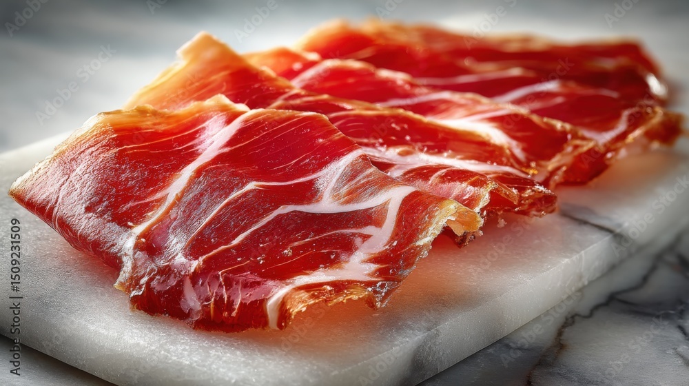 Obraz premium Exploring the art of presentation in Jamn de Teruel from Aragon, Spain