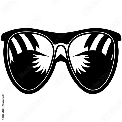 Celebrate Independence Day with this sleek 4th of July sunglass silhouette—great for use in banners, stickers, and t-shirt designs.
