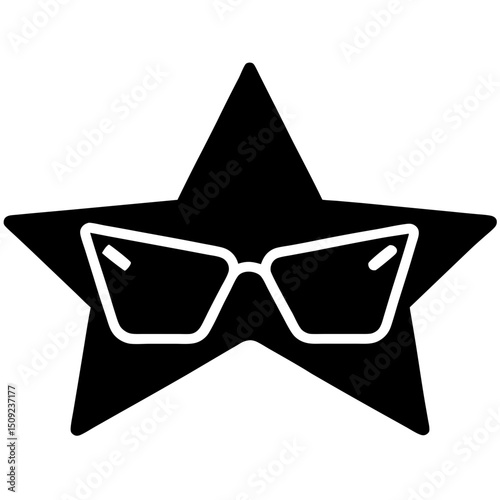 Sunglass silhouette for 4th of July holiday graphics—features a clean vector design for creative and commercial use.