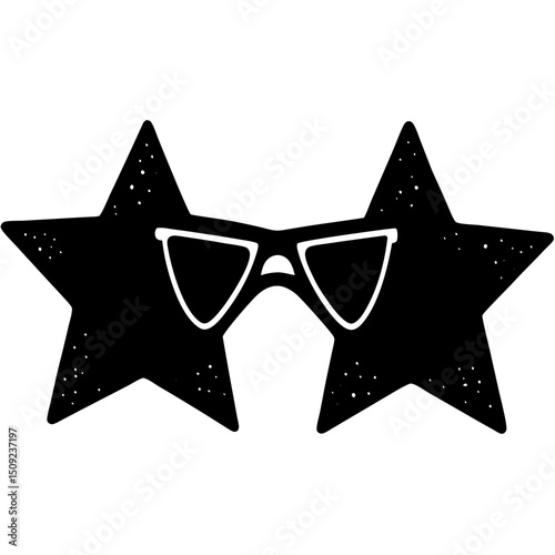 Independence Day sunglasses silhouette vector art featuring bold flag detail—great for product packaging and social media use.