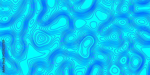 Color topographic contours map wave paper curved geographic mountain reliefs abstract background, vintage outdoors style blue background of the topographic line map landscape terrain texture grid.