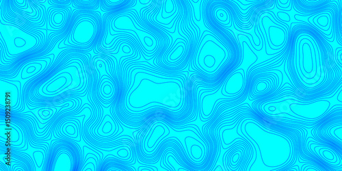 Color topographic contours map wave paper curved geographic mountain reliefs abstract background, vintage outdoors style blue background of the topographic line map landscape terrain texture grid.