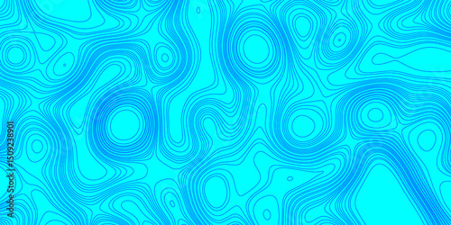 Color topographic contours map wave paper curved geographic mountain reliefs abstract background, vintage outdoors style blue background of the topographic line map landscape terrain texture grid.