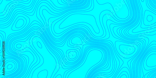 Color topographic contours map wave paper curved geographic mountain reliefs abstract background, vintage outdoors style blue background of the topographic line map landscape terrain texture grid.