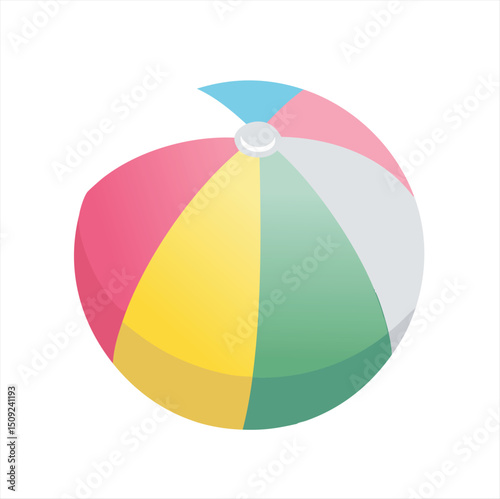 Colorful beach ball summer fun vacation playtime