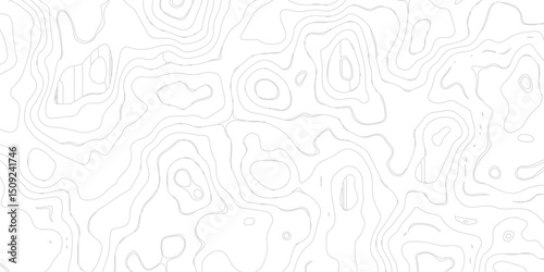Abstract modern topography wavy contour map line and vintace tarrain patch texture grid line wallpaper map white background.
