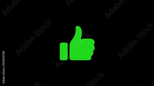 Like icon simple animation sign on black background. HD video