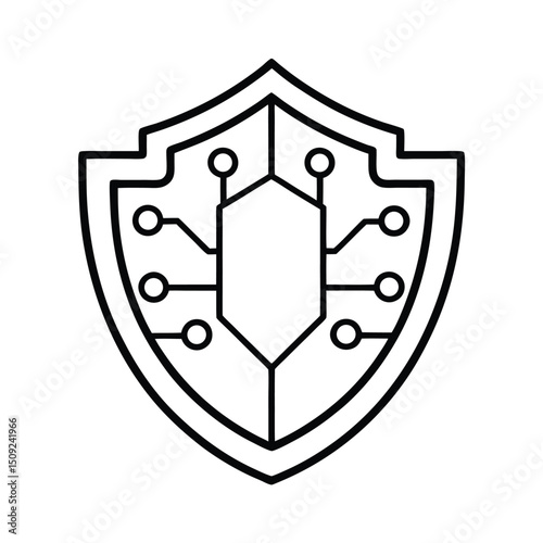 Cybersecurity Shield Graphic