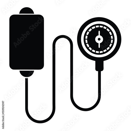 sphygmomanometer medical machine on white background