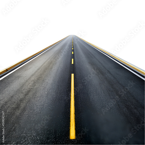 asphalt road in the middle of the road