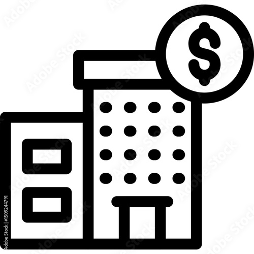 Bulding Money Icon