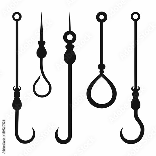 Metal Hooks Silhouette Set .