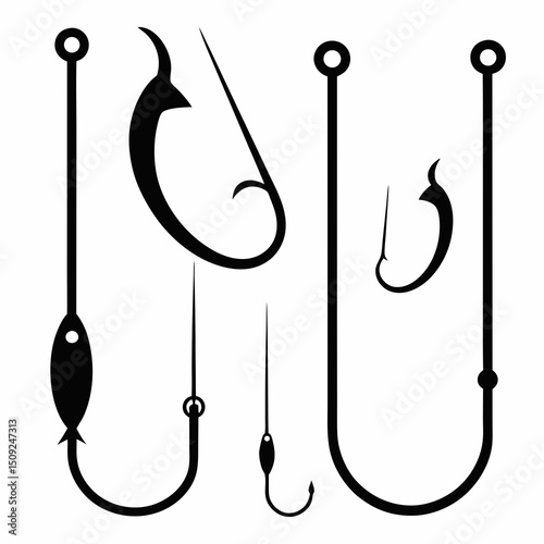 Metal Hooks Silhouette Set .
