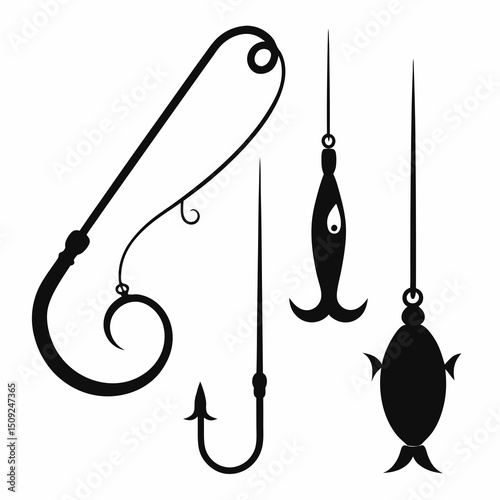 Metal Hooks Silhouette Set .