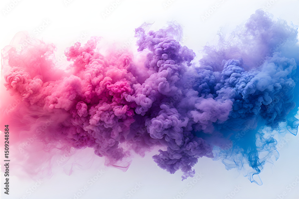 Naklejka premium Deep pink, purple,blue, pavorwave color smoke for design element