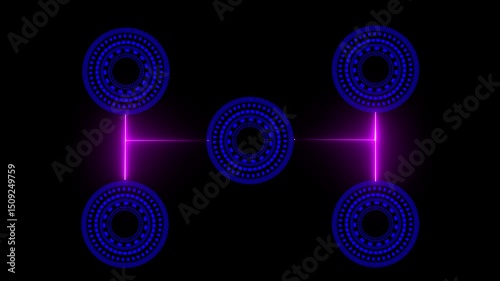 Cyborg security data protection business technology privacy concept. Young businessman select the icon security on the virtual display.