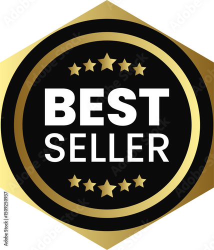 Shimmering Gold Bestseller Mark