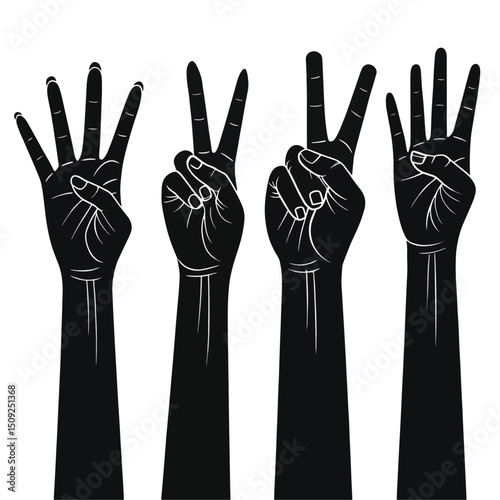 free hands holding vector