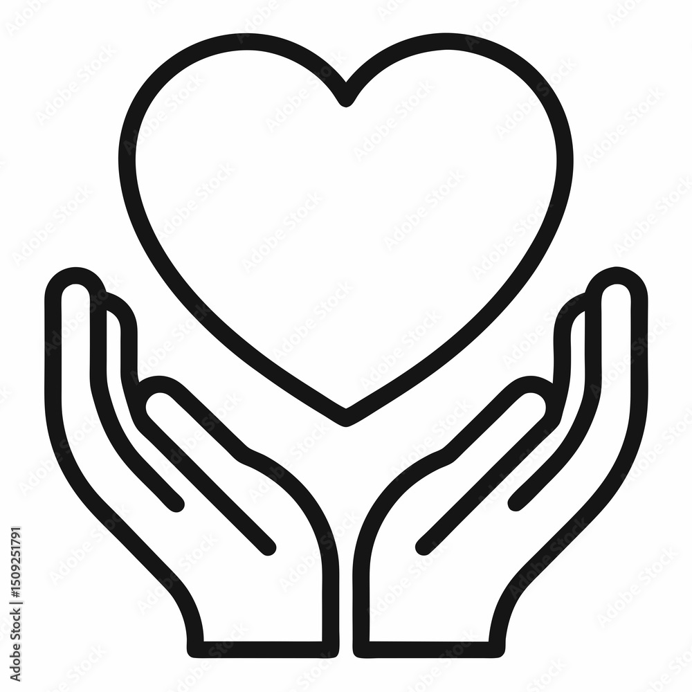 Fototapeta premium heart in hands