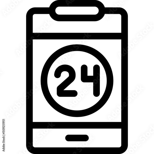 24 Hours Service Icon