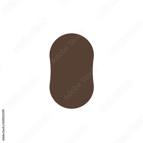 Minimal brown icon of a makeup or facial sponge