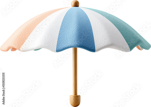 Cute illustration of a little Beach umbrella Isolated on Transparent Background