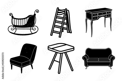 Furniture Decor Silhouettes for Designers