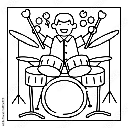 vector illustration of a coloring pages