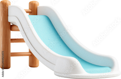 Cute Water Slide Side View Illustration Isolated on Transparent Background