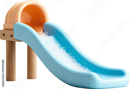 Cute Water Slide Side View Illustration Isolated on Transparent Background