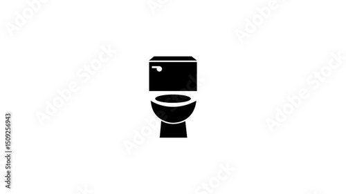 Washroom icon animation symbol, Man use washroom icon animation white background 