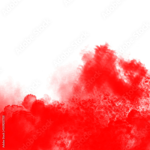 Red smoke cloud PNG without background
