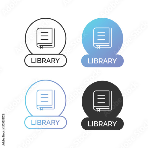 Library Sign Icon Set Vector Design.
