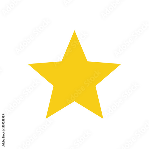 Star Icon. Flat Vector Symbol for Rating, Favorite, and Decoration.
