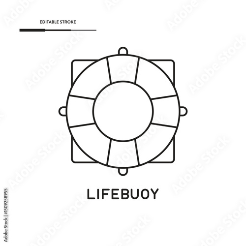 Lifebuoy Icon Vector Design.