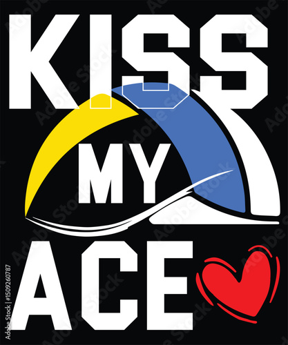Kiss my ace Volleyball Graphic Design