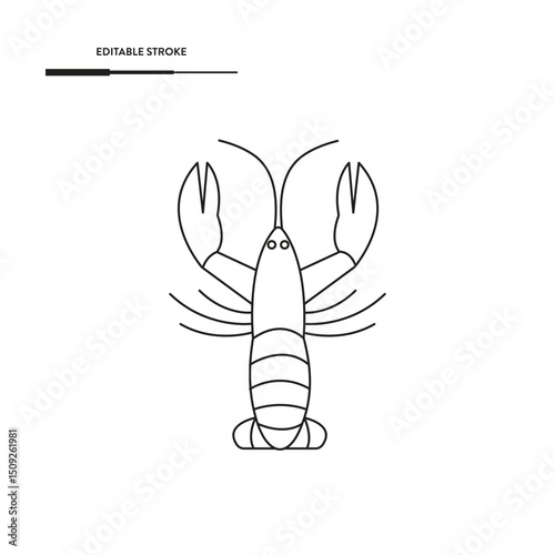 Lobster Icon Vector Design. 