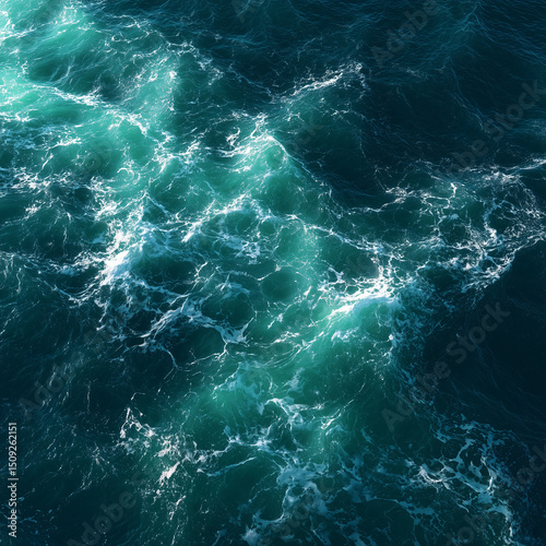 Ocean emerald blue color.