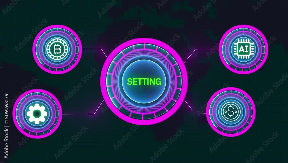 setting abstract digital concept.