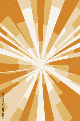 Golden Burst Background - Abstract Orange and White Rays - Festive Sunbeam Design for Greetings- Modern Wallpaper Effect