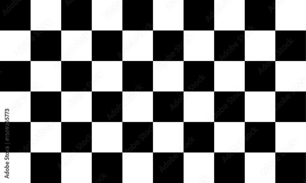 Fototapeta premium Black and white checkered seamless pattern. Endless background. Racing flag texture